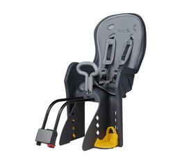 Kellys Keeper 50 gyerekülés hátsó vázra, 22kg-ig, 5 pontos öv, kapaszkodó, szürke