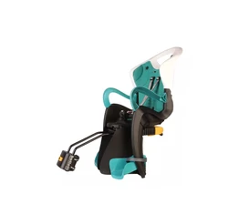 Bellelli Tiger Relax gyerekülés hátsó vázra B-Fix adapterrel, dönthető, 22kg-ig, fehér/türkiz/fekete