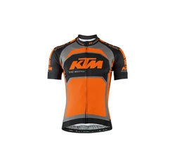 KTM Factory Team rövid ujjú kerékpáros mez fekete/szürke/narancs XXL