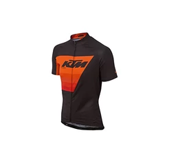 KTM Factory Line rövid ujjú kerékpáros mez fekete/narancs S