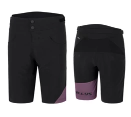 Kellys Levitate kerékpáros rövid nadrág, női, betét nélküli szabadidős, fekete/lila XXL
