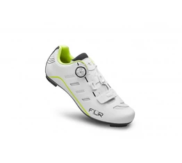 FLR Elite Road F-22 II országúti cipő, karbon talp, Reel Knob damilos fűző, fehér, 40-es