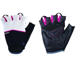 BBB BBW-47 Omnium női kerékpáros kesztyű rövid ujjú fekete/fehér/magenta M