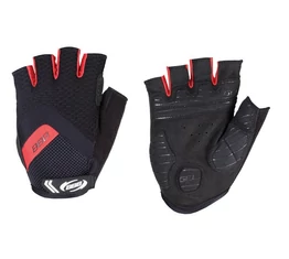 BBB BBW-41 HighComfortGel kerékpáros kesztyű rövid ujjú, zselés-emlékező habos tenyérérsz, fekete/piros M