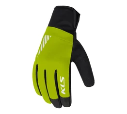 Kellys Coldbreaker kerékpáros téli kesztyű szélálló anyagból memóriahabos tenyérbetéttel lime L-es