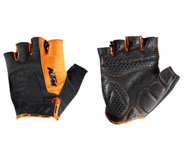 KTM Factory Youth gyerek kesztyű, rövid, zselés betéttel, fekete/narancs XXS