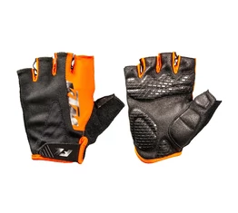 KTM Factory Youth gyerek kesztyű, rövid, zselés betéttel, fekete/narancs M