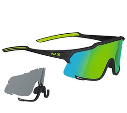 Dice Kellys szemüveg, Shiny, Black/Lime, 2db Polarized lencse, kemény tartó tok, fekete-zöld