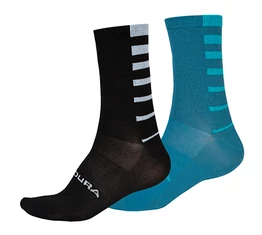 Endura zokni párban csíkos mintás 42,5-47 fekete és kék színben