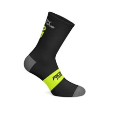 Zokni Rock Machine sport fekete /neon sárga 39-42