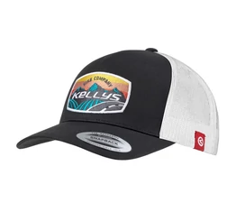 Kellys KLS Perky basball sapka trucker fazon, fekete/fehér, varrott mintával