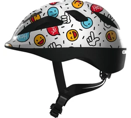 ABUS Smooty 2.0 gyerek kerékpáros bukósisak fehér smiley M 50-55cm