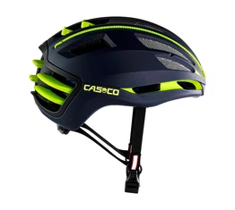 Casco SpeedAiro 2 kerékpáros bukósisak kék/neon sárga, L-es méret (59-63cm fejkerület)