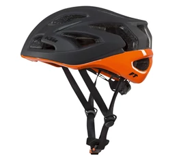 KTM Factory Team kerékpáros bukósisak mattfekete/narancs 53-58 cm