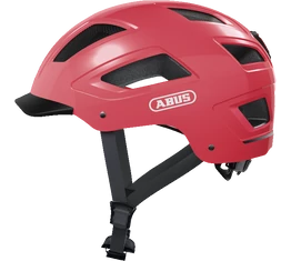 Abus Hyban 2.0 kerékpáros bukósisak beépített villogóval living coral M-es (52-58cm)