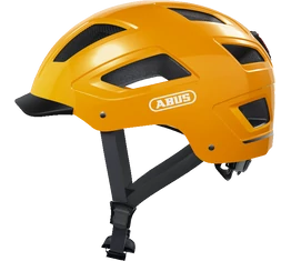 Abus Hyban 2.0 kerékpáros bukósisak beépített villogóval neon narancs M-es (52-58cm)