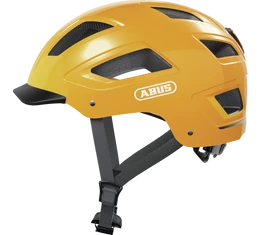 Abus Hyban 2.0 kerékpáros bukósisak beépített villogóval sárga M-es (52-58cm)