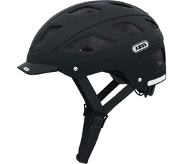 Abus Hyban 2.0 kerékpáros bukósisak beépített villogóval bársony fekete M-es (52-58cm)