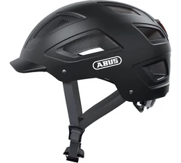 Abus Hyban 2.0 kerékpáros bukósisak beépített villogóval bársony fekete L-es (56-61cm)