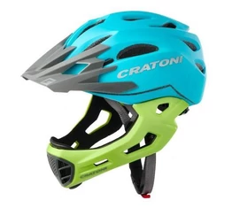 Cratoni C-Maniac fullface felnőtt bukósisak matt-ocean/lime S-M, 52-56cm