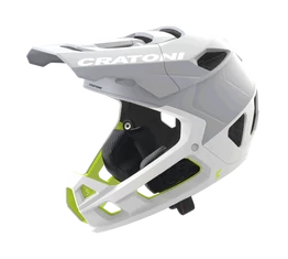 Cratoni Interceptor 2.0 fullface fix állvédős felnőtt sportsisak matt white S-M méret 52-56 cm fejkerületre.