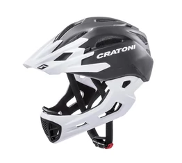 Cratoni C-Maniac fullface felnőtt bukósisak matt-fekete/fehér S-M, 52-56cm
