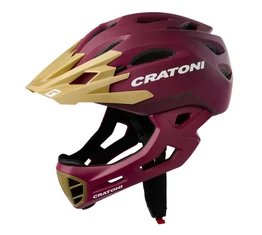 Cratoni C-Maniac fullface felnőtt bukósisak matt plum/gold M-L, 54-58cm