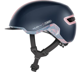Abus HUD-Y felnőtt városi bukósisak In-Mold, mágneses hátsó lámpa, midnight blue M (54-58cm)
