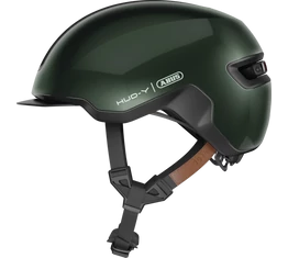 Abus HUD-Y felnőtt városi bukósisak In-Mold, mágneses hátsó lámpa, moss green M (54-58cm)