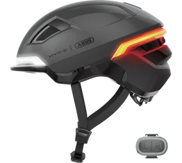 Abus HYP-E kerékpáros bukósisak első és hátsó világítással index jelzővel volcano titan S (51-55cm)