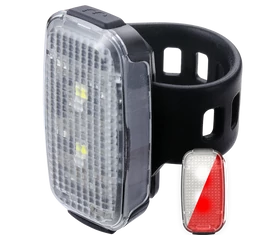 BBB BLS-149 SpotDuo lámpa 2in1 első+hátsó, fekete szilikon rögzitővel