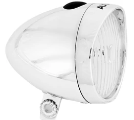 AXA Classic elemes első lámpa LED-es, 4LUX, 15m-re világít, klasszikus króm kivitel