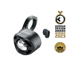 LiteMove AEW-230 ebike első lámpa, 230Lux fényerő, MTi PRO optika, IP56 ellenállóság, távirányító