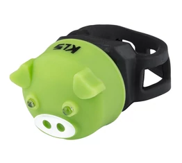 Kellys Piggy hátsó villogó 2 LED-es, 2 funkciós, elemmel, zöld