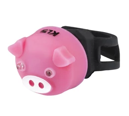 Kellys Piggy hátsó villogó 2 LED-es, 2 funkciós, elemmel, pink
