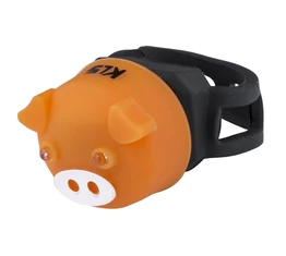 Villogó Kellys Piggy hátsó 2ledes,2funkciós,elemmel narancs