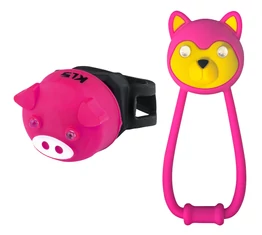 Kellys Animal villogó készlet 2ledes, 2funkciós, elemes, magenta