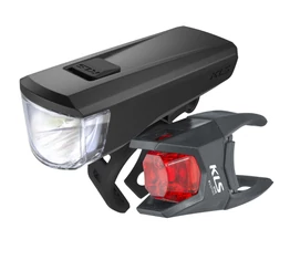 Kellys KLS Noble világítás készlet LED-es extra fényes, elem tartozéka, fekete