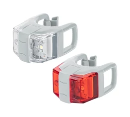 Kellys KLS Twins II első+hátsó elemes villogó készlet, elemes,air mint white szín