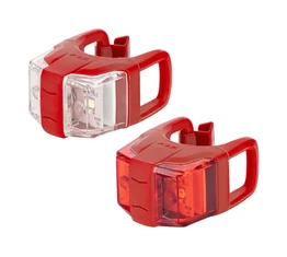 Kellys KLS Twins II első+hátsó elemes villogó készlet, elemes, piros