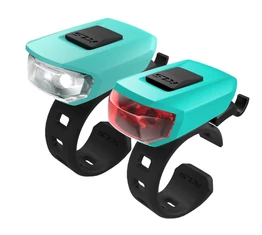Kellys KLS Vega USB Turquise világítás készlet, tölthető, LED-es mini, szilikonos
