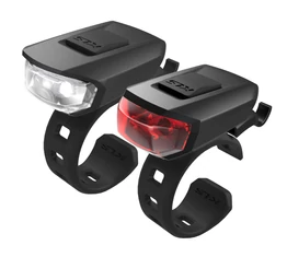 Kellys KLS Vega elemes világítás készlet, LED-es mini, szilikonos, fekete