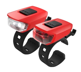 Kellys KLS Vega elemes világítás készlet, LED-es mini, szilikonos, piros