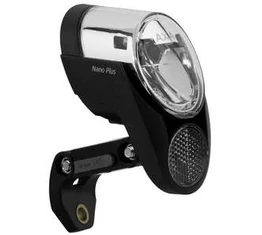 AXA Nano50+ dinamós első lámpa, 4 vezetékes, USB-töltő, 50lux fényerő