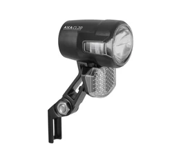 AXA Compactline 20 e-bike első lámpa LED-es, 20LUX, 6V, 4 vezetékes, kapcsolós, fekete