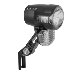 AXA Compactline 20 e-bike első lámpa LED-es, 20LUX, 6-12V, 2 vezetékes, fekete
