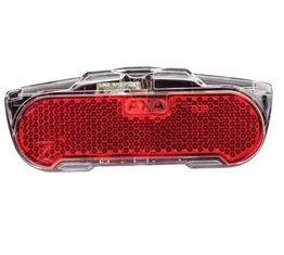 AXA Slim Steady dinamós hátsó lámpa LED-es, állófény, csomagtaróra szerelhető, 80 mm csavartávú