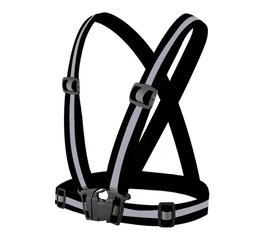 Ridepositive fényvisszeverő mell és derékpánt fekete univerzális méret, rendkívül tág határok között állítható