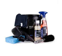 Force Bike Care tisztító/karbantartó készlet (vödör, kefék, szivacs, törlőkendő, zsírtalanító spricni, viaszos sampon)