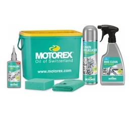 Motorex lánc és kerékpár tisztító, karbantartó készlet mosóvödörrel és szivacsal